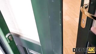 A smart nympho pays off her debts with sensual sex to the collector