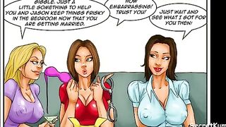 A horny wife arranged a surprise for her best friend's bachelorette party