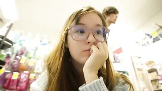 The couple has a hot sex in the hotel room and makes a sex vlog