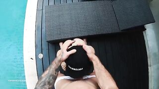 Bikini-clad beauty gets her asshole gapped by a massive cock in POV