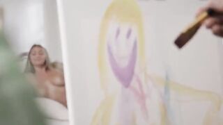 Art class with the hottest girls, including sexy London River and stunning Kayley Gunner, gets really wild