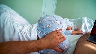 A step sister helps her stepbrother to experience his first orgasm
