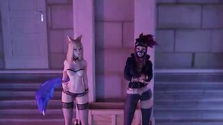 KDA Ahri tries porn for the first time in a gallery