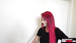 Demi Rhoades, a kinky tattooed slut, gets her pussy full of cum