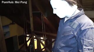 A girl is trapped in a Halloween setting and must find a way out