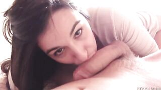 Skinny and small brunette chick Danika Morì gets her tight ass smashed hard