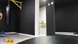 I crushed on my fitness colleague, so we got intimate at the gym restroom