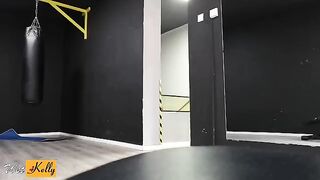 I crushed on my fitness colleague, so we got intimate at the gym restroom