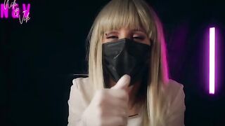 A crazy nurse in sexy underwear will make you cum twice
