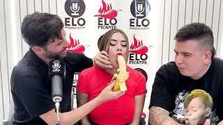 The interview with Elo Podcast ended in a mess and a cumshot