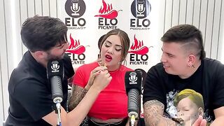 The interview with Elo Podcast ended in a mess and a cumshot