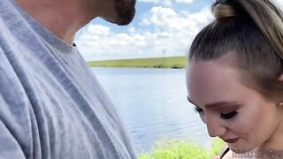 AJ Applegate gets her big butt banged outdoors by J-Mac’s huge cock