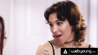 College girl Brooklyn Gray has passionate lesbian sex with her girlfriend