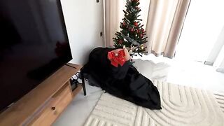 The courier brought a surprise package to the wife's ass