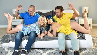 Two step daughters, including the rebellious Kate Bloom, get punished and fucked hard