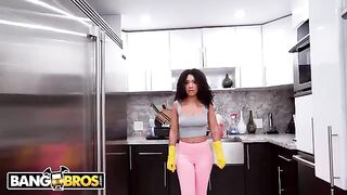 The lovely housekeeper, Luna, gets a big black cock in her pussy