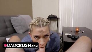Khloe Kapri, the blonde step daughter, draws her step daddy’s cock in a steamy POV scene