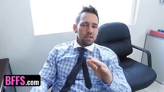 Three busty office ladies, including Sami Parker, get fucked by the boss’s step-son