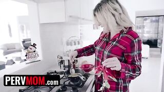 Cory Chase, the busty stepmom, gifts her stepson a present early