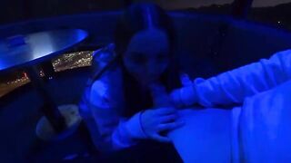 A couple has a romantic date in the park, ending with a bang