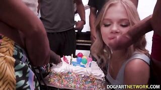 Coco Lovelock received 11 big black cocks for her birthday