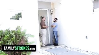 Little slut Claire Black seduces her step uncle and fucks with him in secret