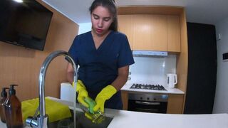 I discovered a maid's secret and she paid me with her intimate skills