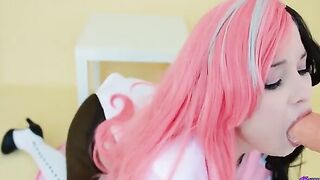 Hidori Rose as Neopolitan RWBY gets her cunt railed and takes a load on her face