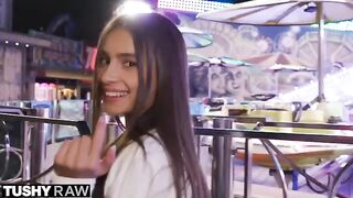 TUSHYRAW Perfect petite Vanessa gets her ass stretched out, a wild gapping session