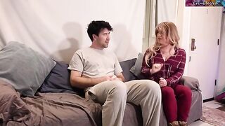The stepmom helped her son to stop masturbation