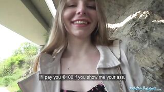 Long haired Ukrainian babe gets fucked outdoors for cash