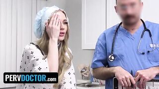 Religious teen Emma Starletto gets creampied by the pervdoctor