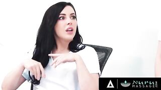 Beautiful Whitney Wright and her colleague get fucked by a friend