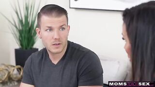 A busty mature, Shay Sights, seduces her stepson in a taboo encounter - Scene 4