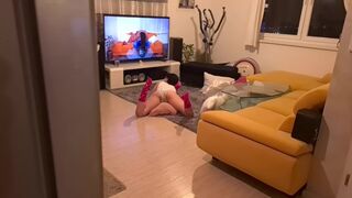 A pervert guy got caught watching porn with his stepsister
