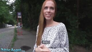 A naughty natural redhead gets her anal desires fulfilled on a daring outdoor date