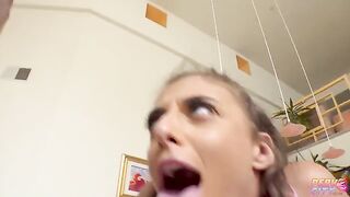 Brunette woman Gia Derza fucks in her pussy and ass with two men