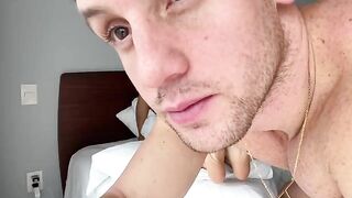The couple has amazing sex straight in the bedroom at home