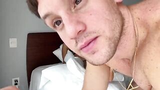 The couple has amazing sex straight in the bedroom at home