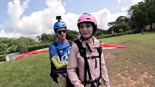 Squirt orgasam while paragliding in Costa Rica, a thrilling and wet experience