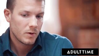 A red-haired girl has passionate sex with her boyfriend on camera