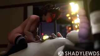 Aunt Cass enjoys riding Baymax’s cock