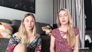 Sexy babes share pussy in hot lesbian action