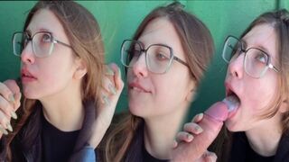 Public blowjob with step-sister in a steamy therapy session