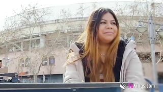 Amateur Yiyi Candy, the fat Latina with a busty charm, gets fucked hard in public