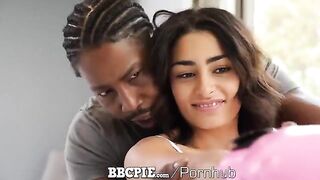 Petite brunette gets creampied by boxing instructor in wet pussy