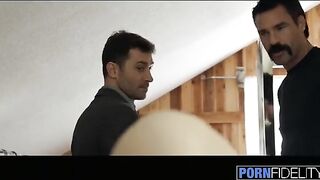 Lily Love is getting fucked by two cocks in an intense threesome scene