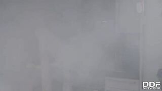 Firefighters fuck busty slut Monika Fox in an intense orgy