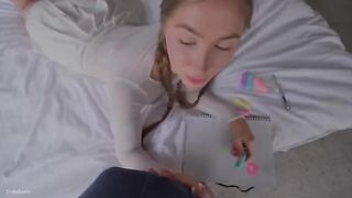 A young man fucked his stepsister for the first time, it was amazing!
