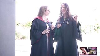 Two mature wizards fuck two young sluts in a steamy scene